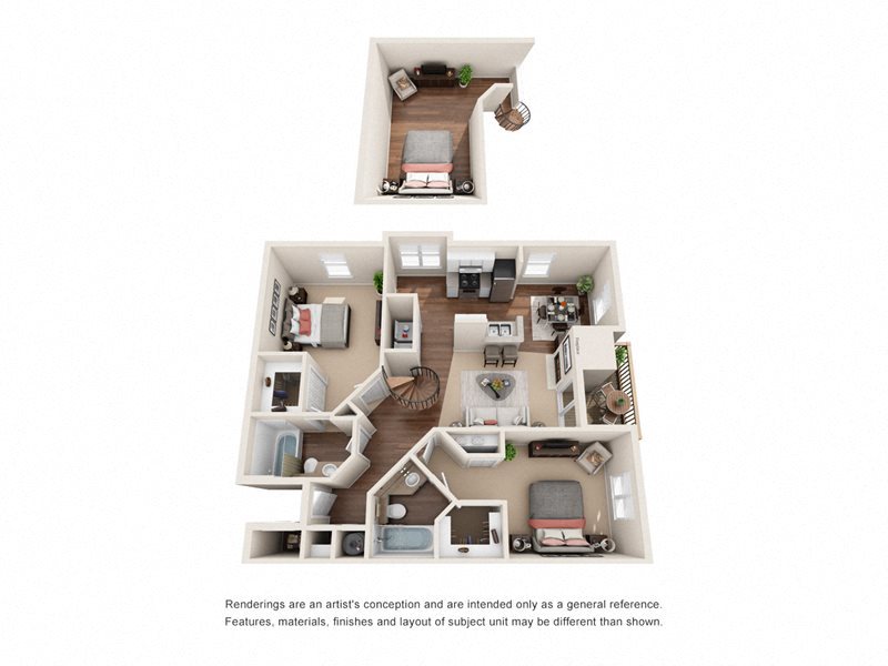 Marina Shores Apartments_Hampton Loft_1FL_2FL Marina Shores Apartments_Hampton Loft_1FL_2FL